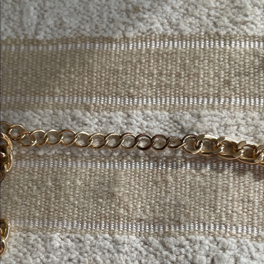 Geometric Gold Statement Necklace - image 3